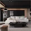 CRO Decor L-shaped Chenille free-install fully foam-filled living room sofa