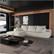 CRO Decor L-shaped Chenille free-install fully foam-filled living room sofa