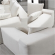 CRO Decor L-shaped Chenille free-install fully foam-filled living room sofa
