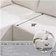 CRO Decor L-shaped Chenille free-install fully foam-filled living room sofa