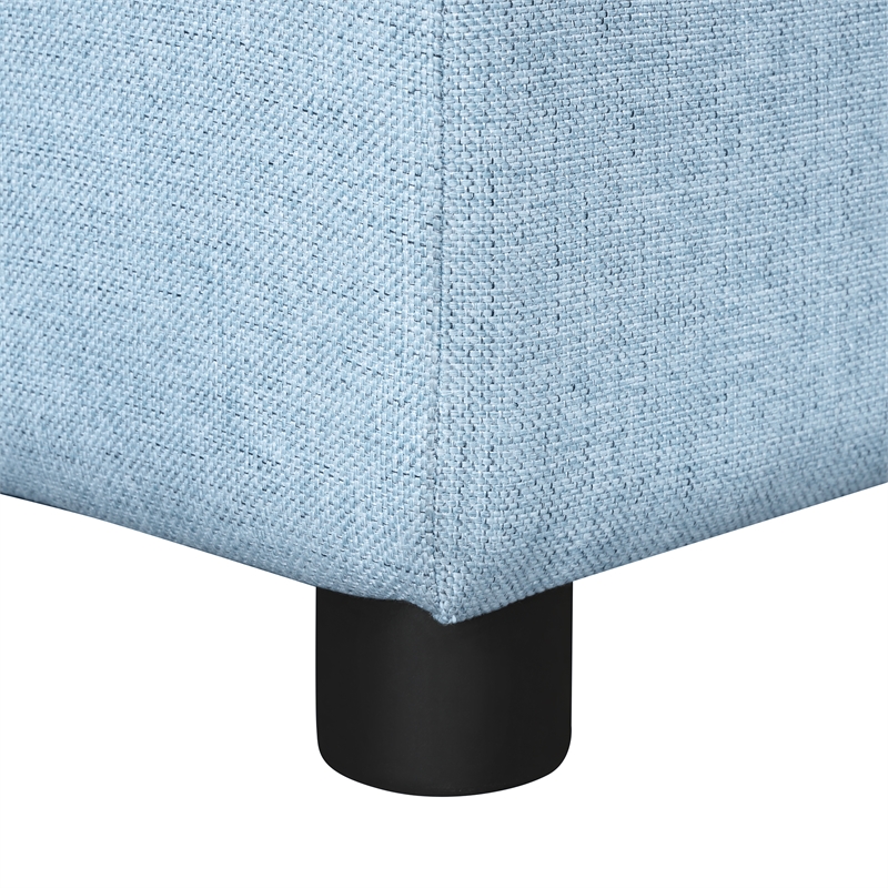 CRO Decor Blue Pull Out Sofa Bed 3 Seater with Storage Recliner and Cup Holder