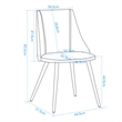 CRO Decor Gray Side Chair Faux Leather Dining Chair (2-piece set)