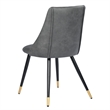 CRO Decor Gray Side Chair Faux Leather Dining Chair (2-piece set)