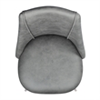 CRO Decor Gray Side Chair Faux Leather Dining Chair (2-piece set)