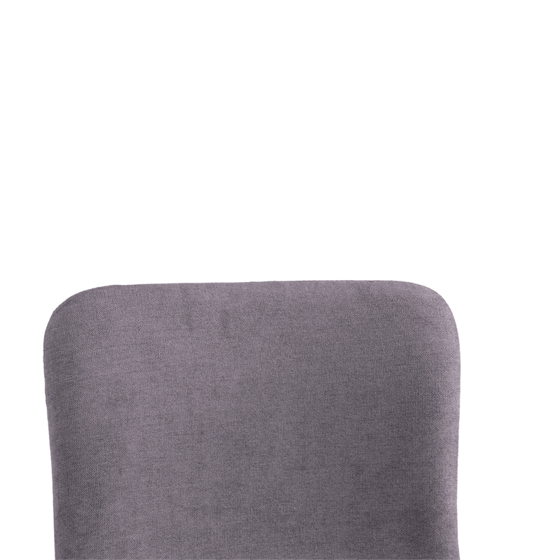 CRO Decor Gray Upholstered Bar Stool with Backrest (Set of 2)