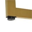 CRO Decor rectangular clear tempered glass table top with gold finish iron frame