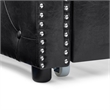 CRO Decor Black Armrest Button Tufted Sofa Bed Frame