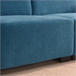 CRO Decor Velvet Adjustable Headrest Double Sofa (Light Blue)