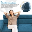 CRO Decor Velvet Adjustable Headrest Double Sofa (Light Blue)