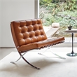CRO Decor Mid Century Modern Leather amber Recliner Chair