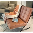 CRO Decor Mid Century Modern Leather amber Recliner Chair