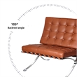 CRO Decor Mid Century Modern Leather amber Recliner Chair