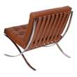 CRO Decor Mid Century Modern Leather amber Recliner Chair