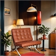 CRO Decor Mid Century Modern Leather amber Recliner Chair