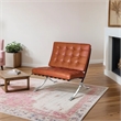 CRO Decor Mid Century Modern Leather amber Recliner Chair