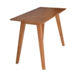 CRO Decor Modern Solid Wood Small Office Desk with Grain Patterns in Mahogany