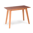 CRO Decor Modern Solid Wood Large Office Desk with Grain Patterns in Mahogany