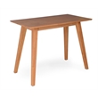 CRO Decor Modern Solid Wood Large Office Desk with Grain Patterns in Mahogany