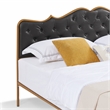 Black - King Size Metal Frame Solid Wood Ribs & Foam Upholstery