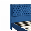 Upholstered Wingback Velvet Fabric Chesterfield Bed/Button Tufted Headboard