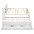 CRO Decor Full Size Platform Bed with Storage Headboard White