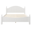 CRO Decor Traditional Style Solid Wood Queen Bed White
