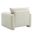 CRO Decor Modern Style Cream Colored Chenille Oversized Armchair