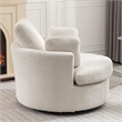 CRO Decor Extra Large Circular Swivel Chair in Beige