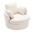 CRO Decor Extra Large Circular Swivel Chair in Beige