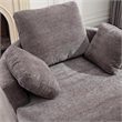 CRO Decor Extra Large Circular Swivel Chair in Gray