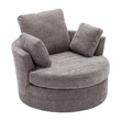 CRO Decor Extra Large Circular Swivel Chair in Gray