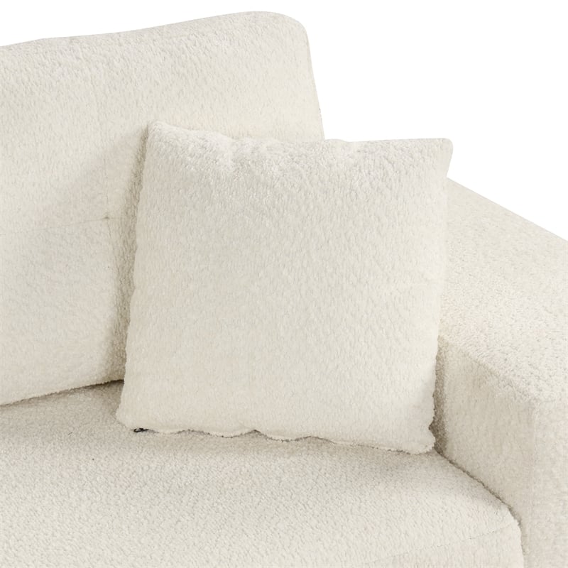 CRO Decor Segmented Pull-Out Convertible Sofa Bed with Storage Footstool
