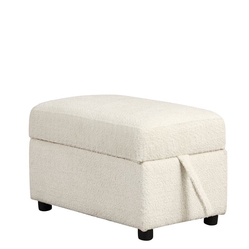 CRO Decor Segmented Pull-Out Convertible Sofa Bed with Storage Footstool