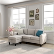 CRO Decor Beige Modern Style Soft Cushion L-shaped Flippable Segmented Sofa