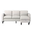 CRO Decor Beige Modern Style Soft Cushion L-shaped Flippable Segmented Sofa