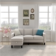 CRO Decor Beige Modern Style Soft Cushion L-shaped Flippable Segmented Sofa