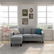 CRO Decor Gray Modern Style Soft Cushion L-shaped Flippable Segmented Sofa