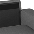 CRO Decor Dark Gray Modern Style Soft Cushion L-shaped Flippable Segmented Sofa