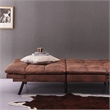 CRO Decor Convertible Memory Sponge Modern Folding Sofa Bed with Brown