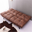 CRO Decor Convertible Memory Sponge Modern Folding Sofa Bed with Brown