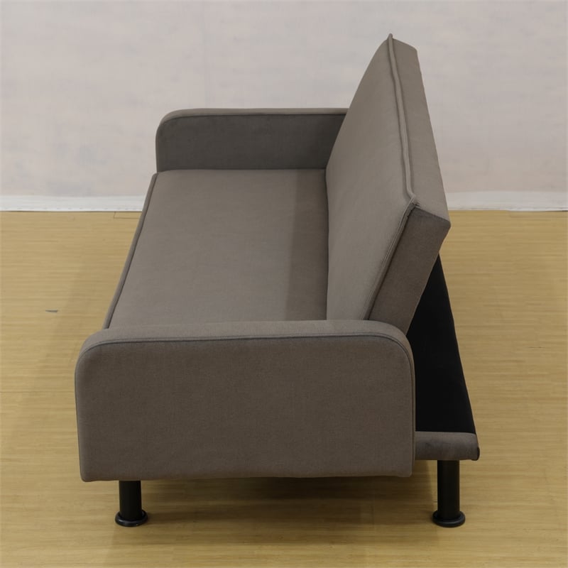 CRO Decor Brown Flange Living Room with Adjustable Sofa from Multiple Angles