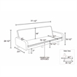 CRO Decor Grey Flange Living Room with Adjustable Sofa from Multiple Angles