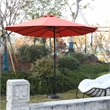 CRO Decor 14.8 Ft Orange outdoor terrace large rectangular double-sided umbrella