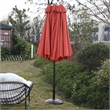 CRO Decor 14.8 Ft Orange outdoor terrace large rectangular double-sided umbrella