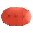CRO Decor 14.8 Ft Orange outdoor terrace large rectangular double-sided umbrella