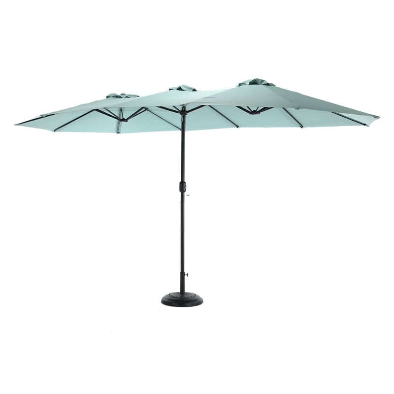 CRO Decor 14.8 Ft Light Green outdoor terrace large double-sided umbrella