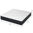 CRO Decor Black and White Mixed Memory Sponge Oversized Mattress in a Box