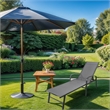 CRO Decor Outdoor Patio Swimming Pool Lounge Gray Color with Pillow