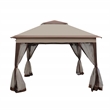CRO Decor Outdoor Pop up Detachable Zipper Mesh Coffee Color Pavilion Canopy