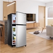 CRO Decor 3.5 Cubic Feet Compact Steel Mini Silver Color Refrigerator